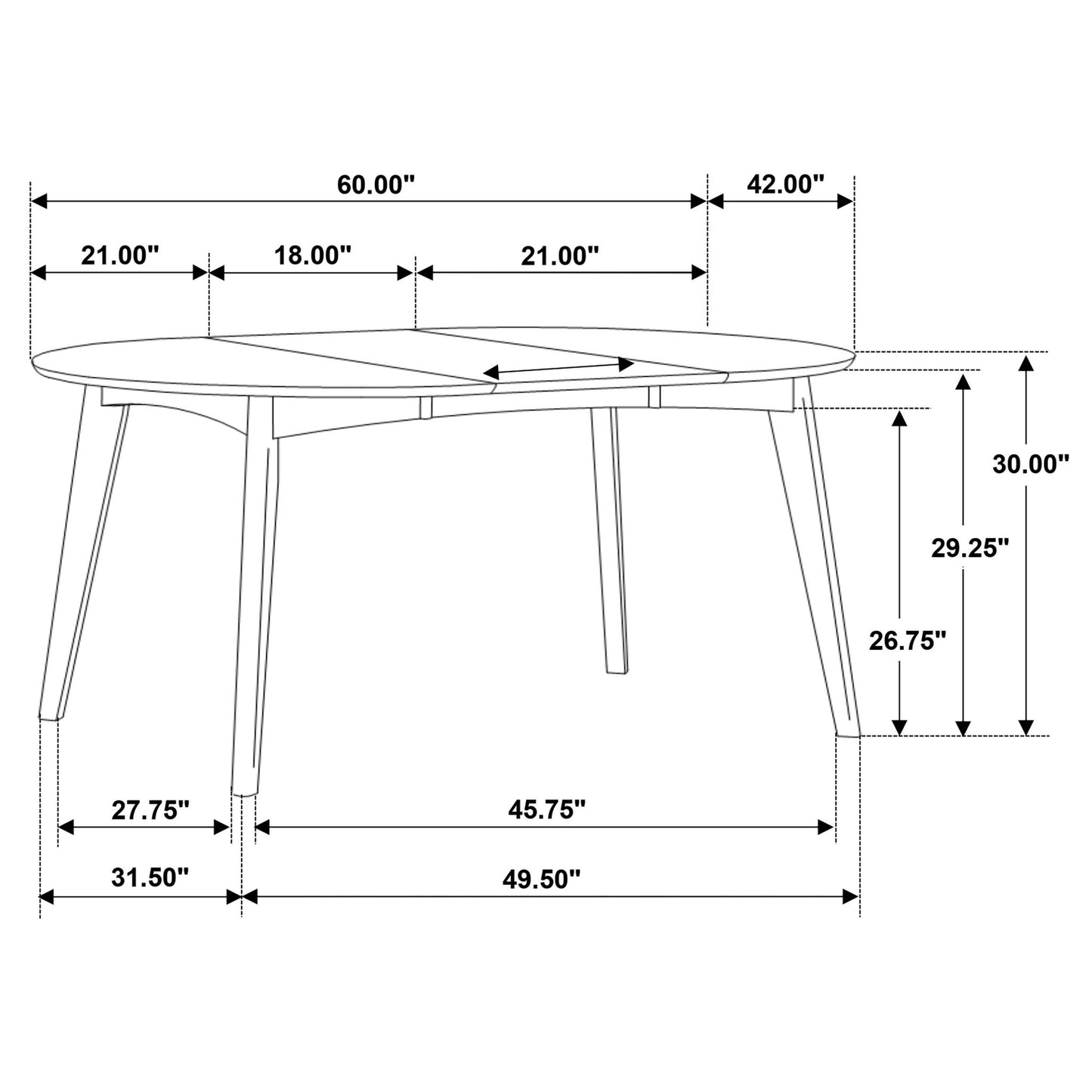 Linnea - 5 Piece Dining Set With Chairs - Dark Walnut