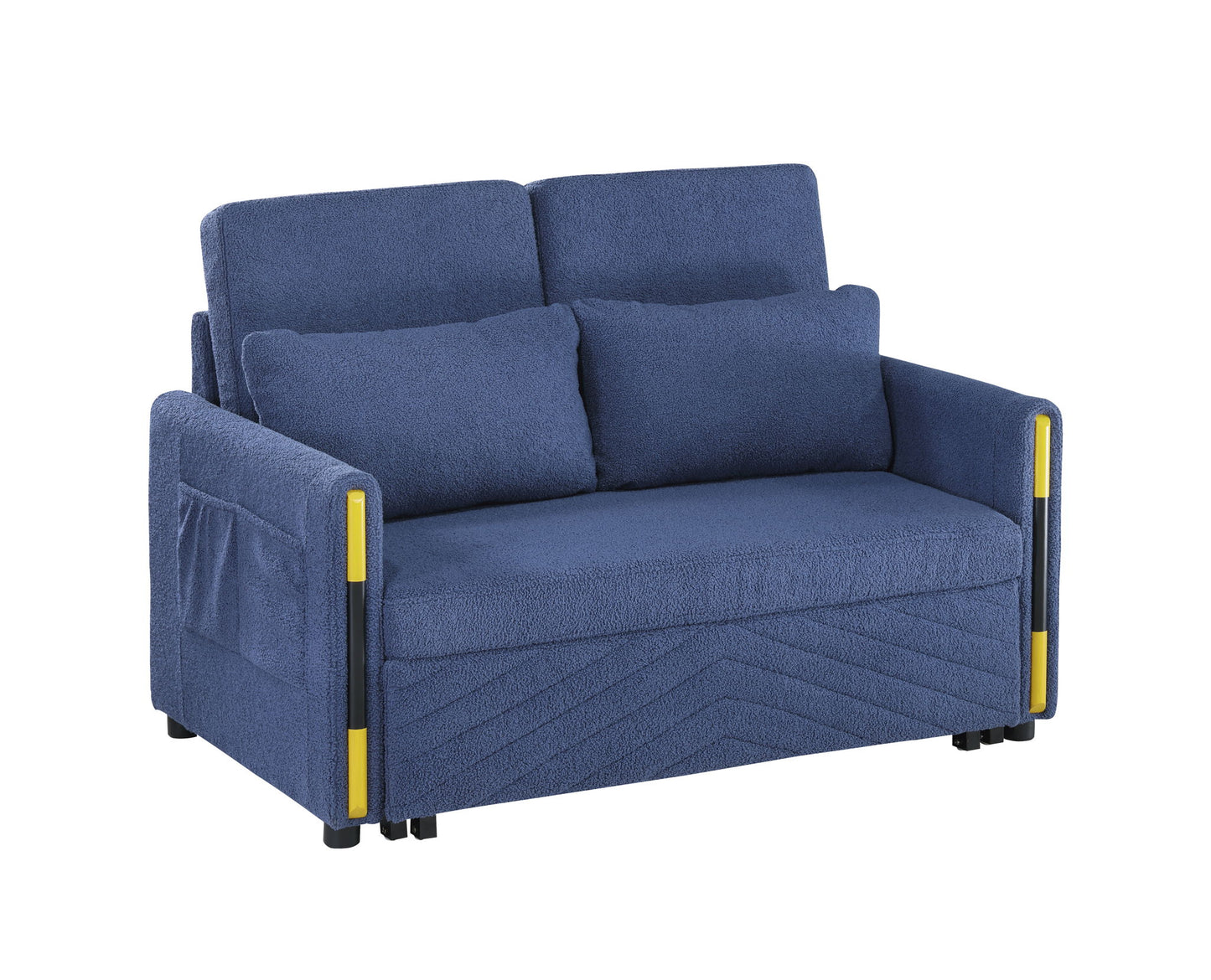 Percy - Teddy Sleeper Loveseat With Dual-Pull Sleeper Design