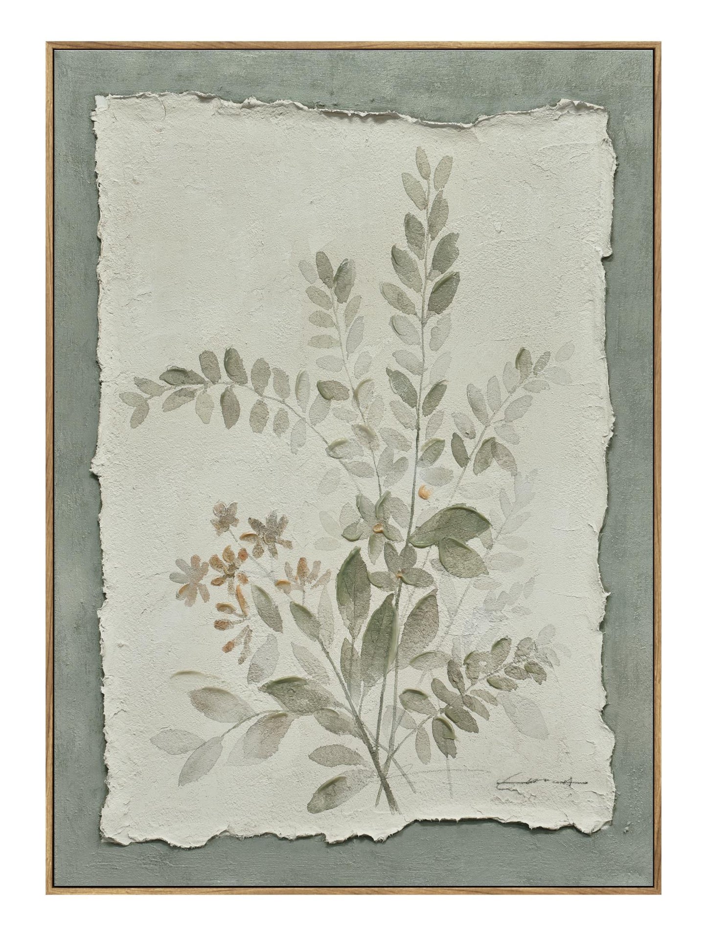 Muted Foliage Texture - 20" x 28" Framed Wall Art