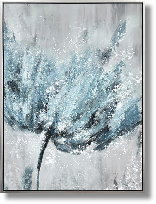 Icy Petal Splash - 35" x 47" Framed Wall Art