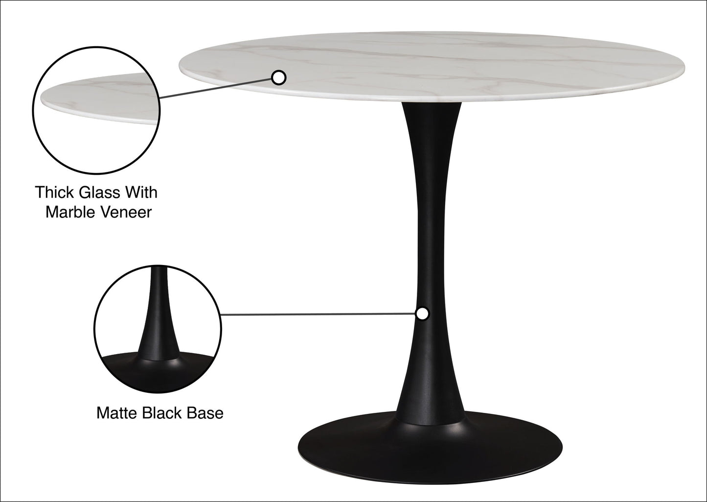 Tulip - Two Tone Dining Table