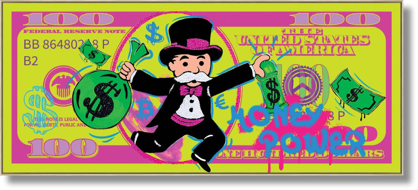 Vivid Fortune Parade - 28" x 63" Framed Wall Art