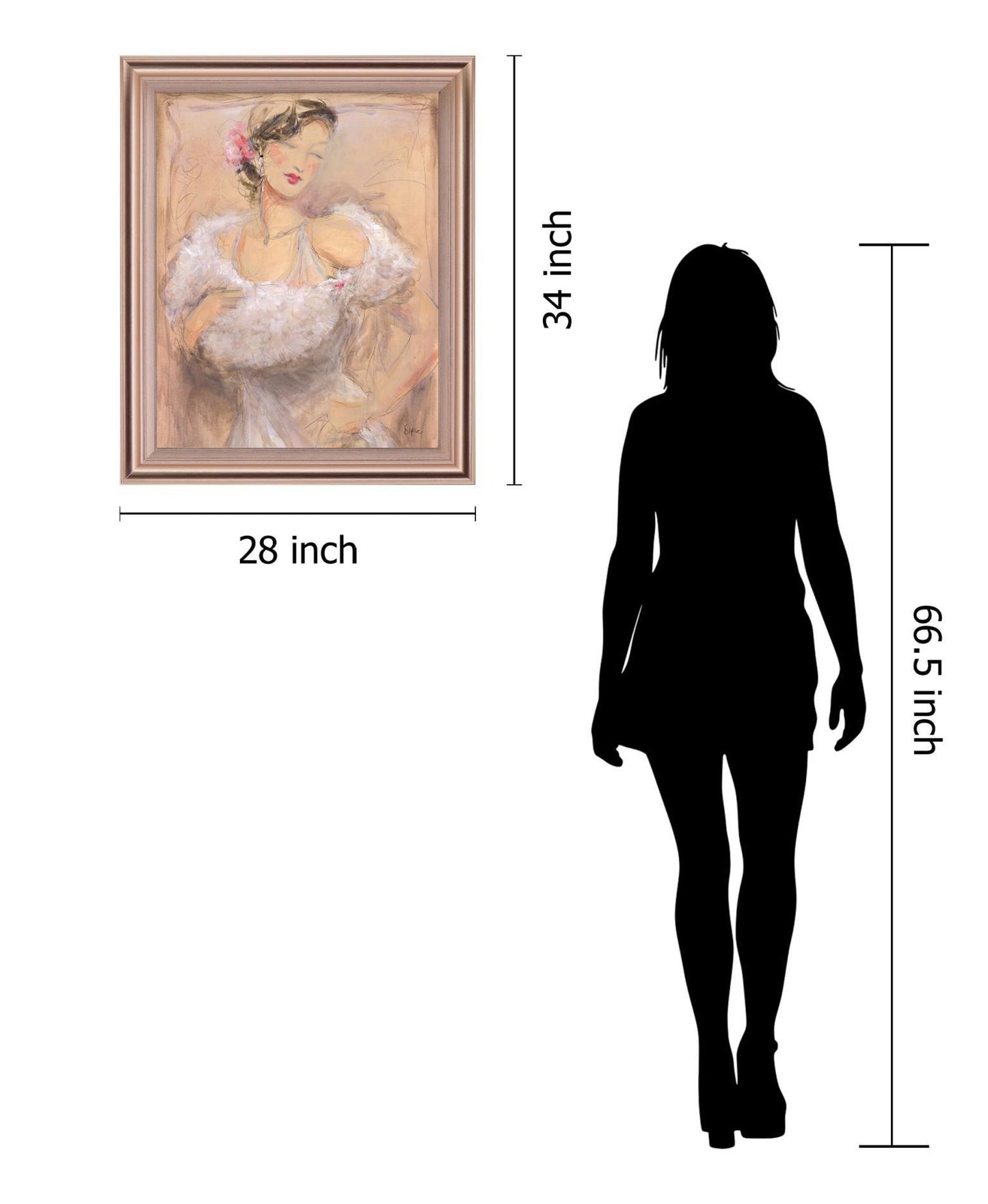 Blushed Reverie - 28" x 34" Framed Wall Art