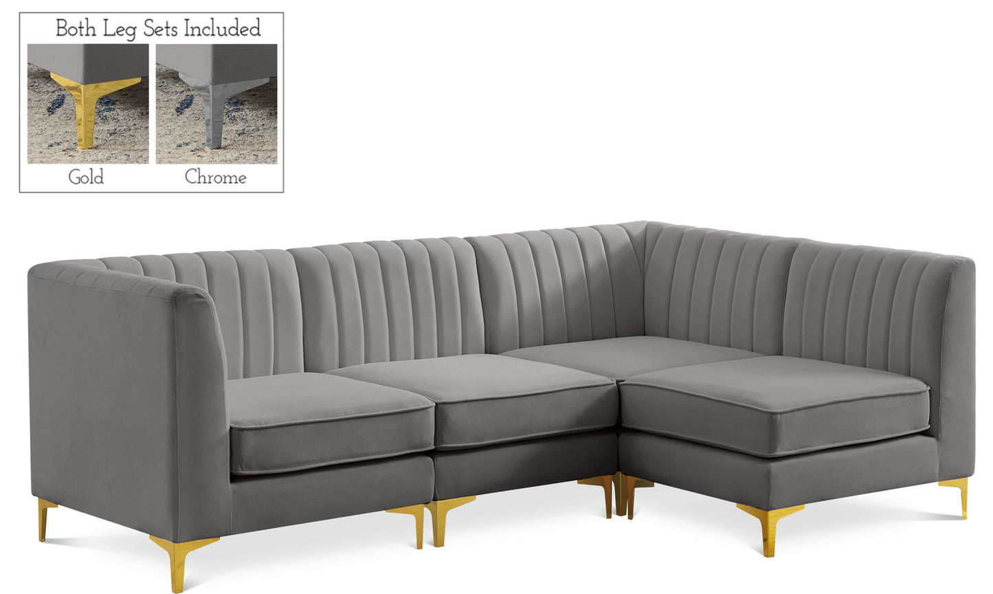 Alina - 4 Piece Modular L-Shaped Sectional