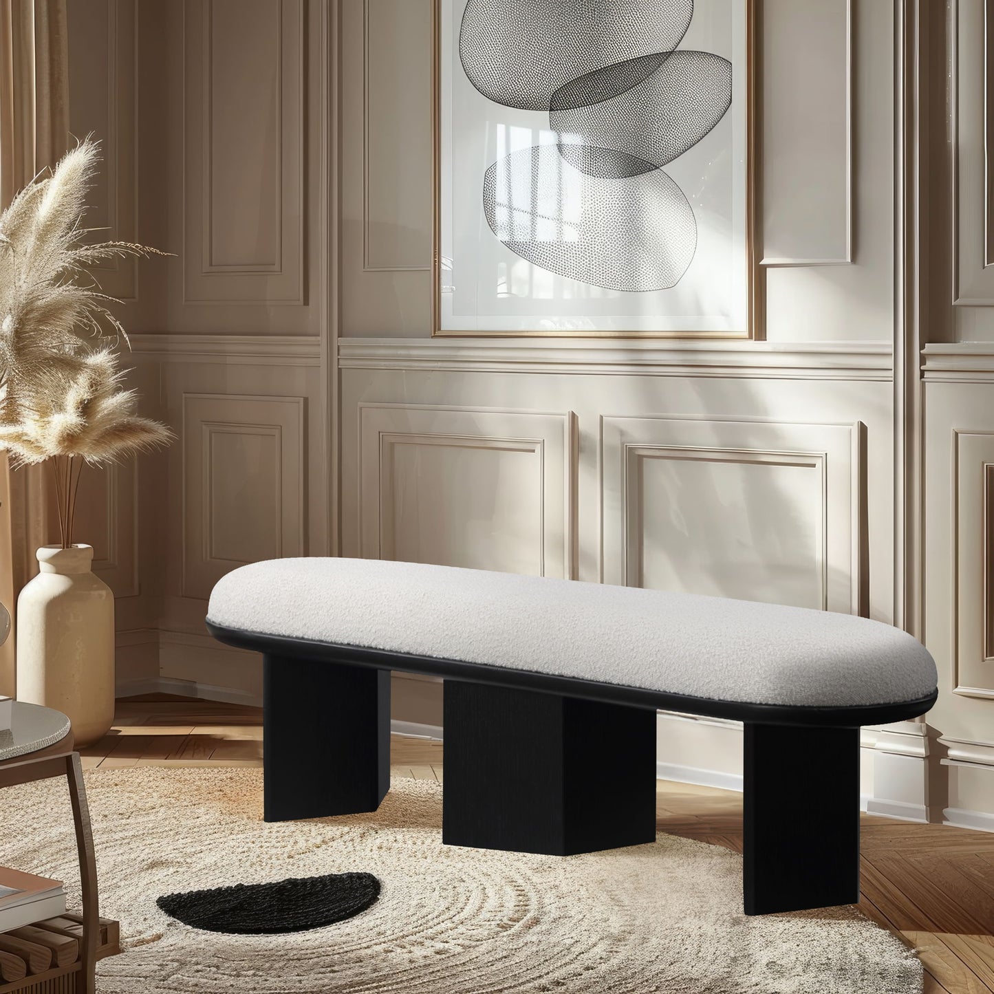 Wilshire - Bench With Black Base