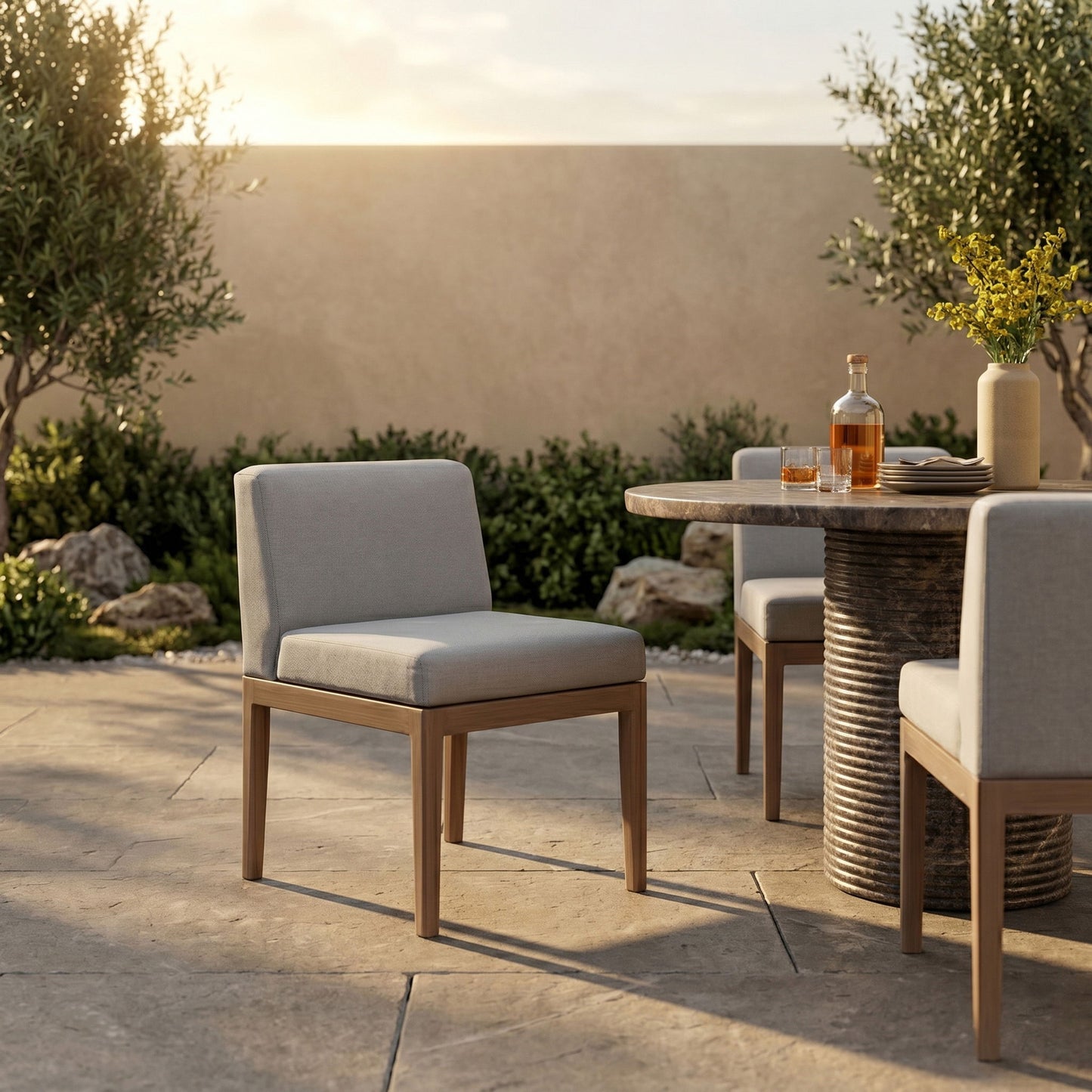 Solace - Olefin Performance Fabric Outdoor Patio Dining Side Chair