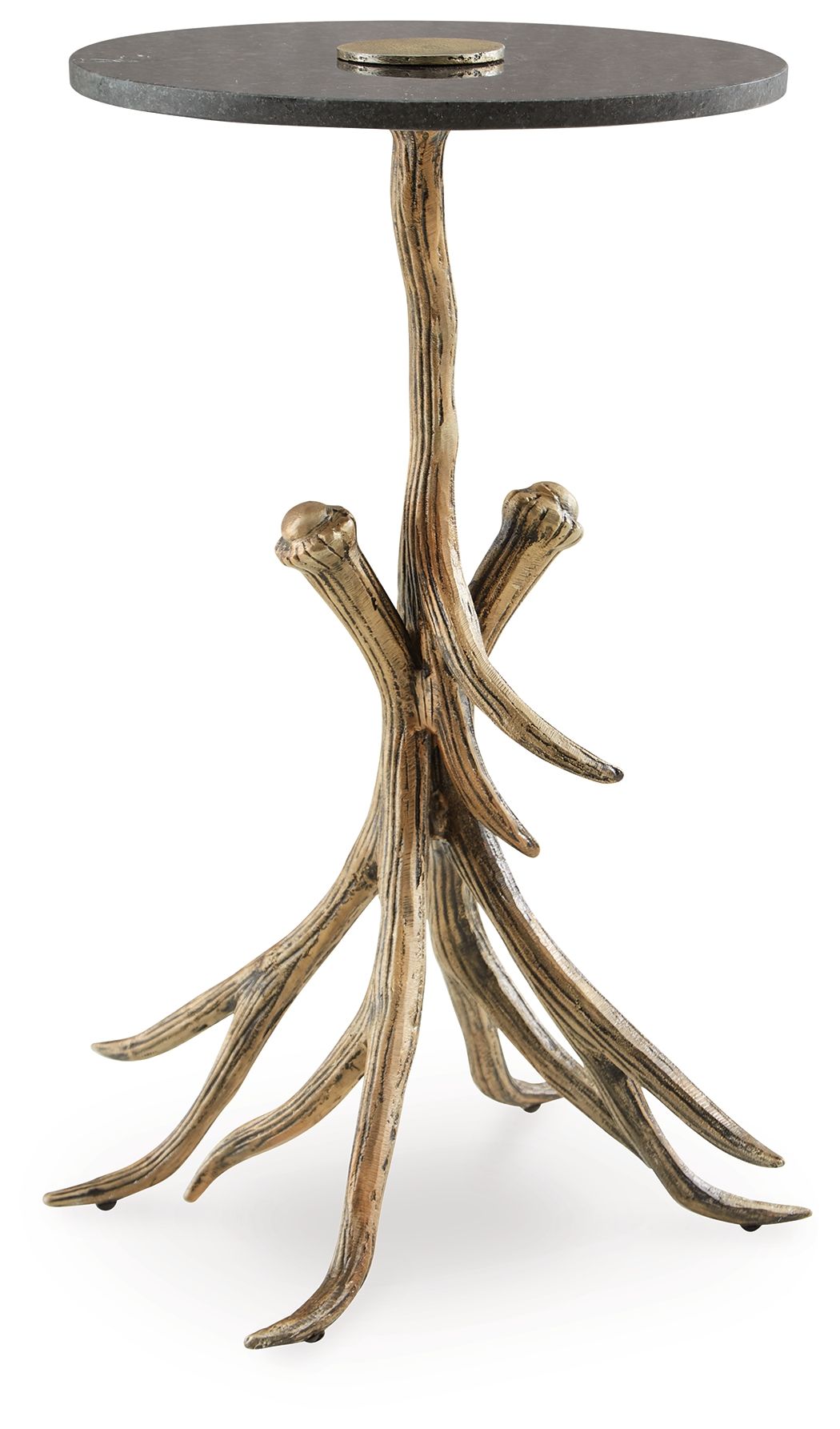 Lemkins - Accent Table - Black / Antique Gold Finish