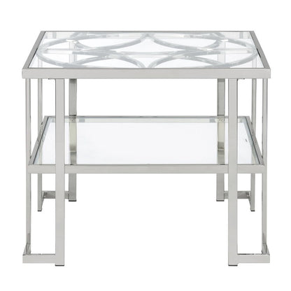 Kalan - End Table - Glass & Silver