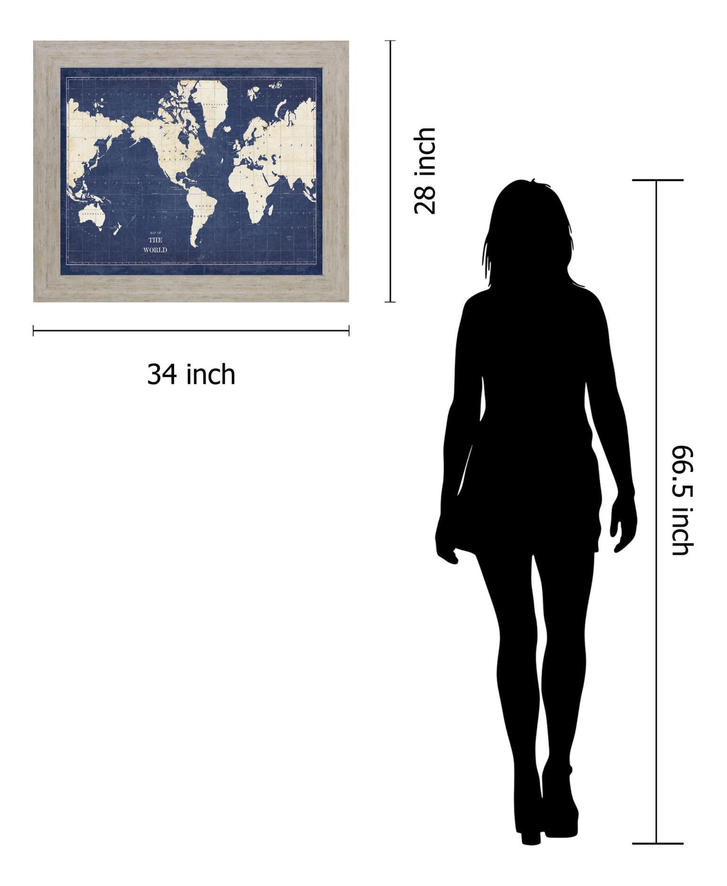 Voyager's Atlas - 28" x 34" Framed Wall Art