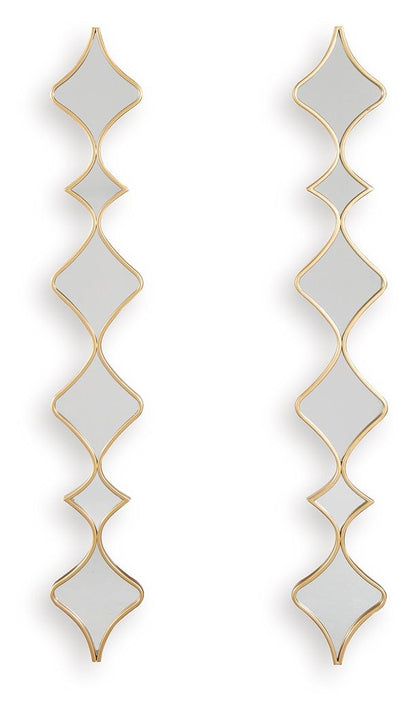 Harriswood - Accent Mirror Set (Set of 2) - Gold Finish