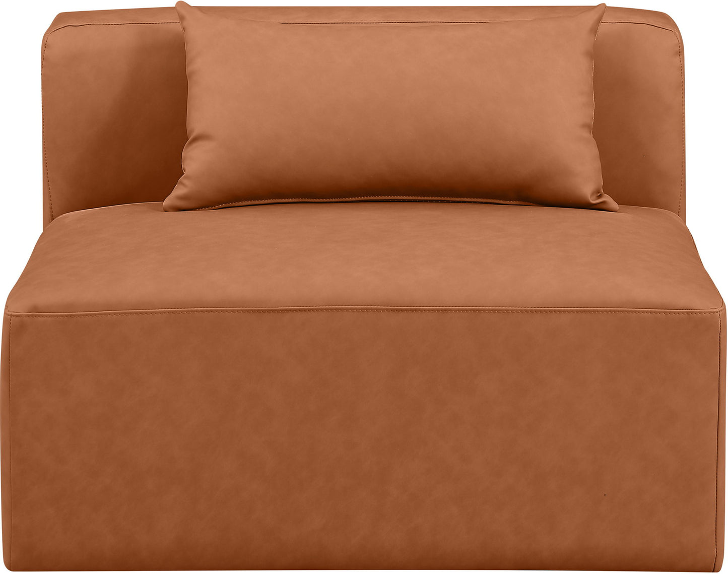 Cube - Armless Chair - Cognac