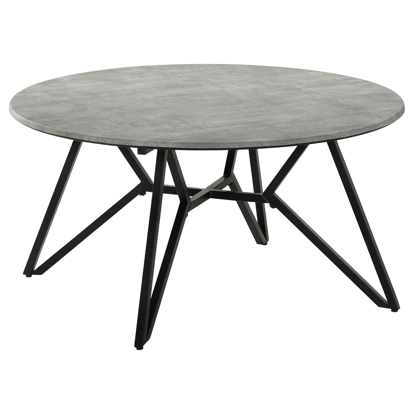 Garfield - 2 Piece Round Smarttop Coffee And End Table Set - Cement Gray