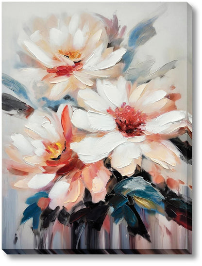 Blushing Petals Cascade - 30" x 39" Framed Wall Art