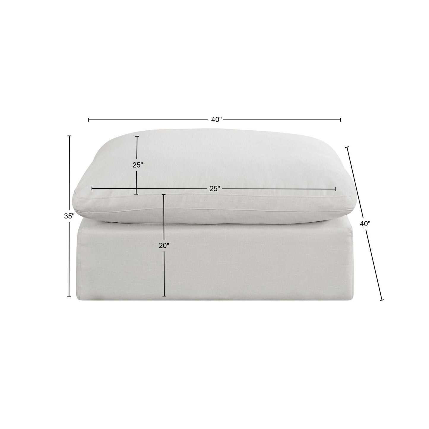Comfy - Linen Ottoman