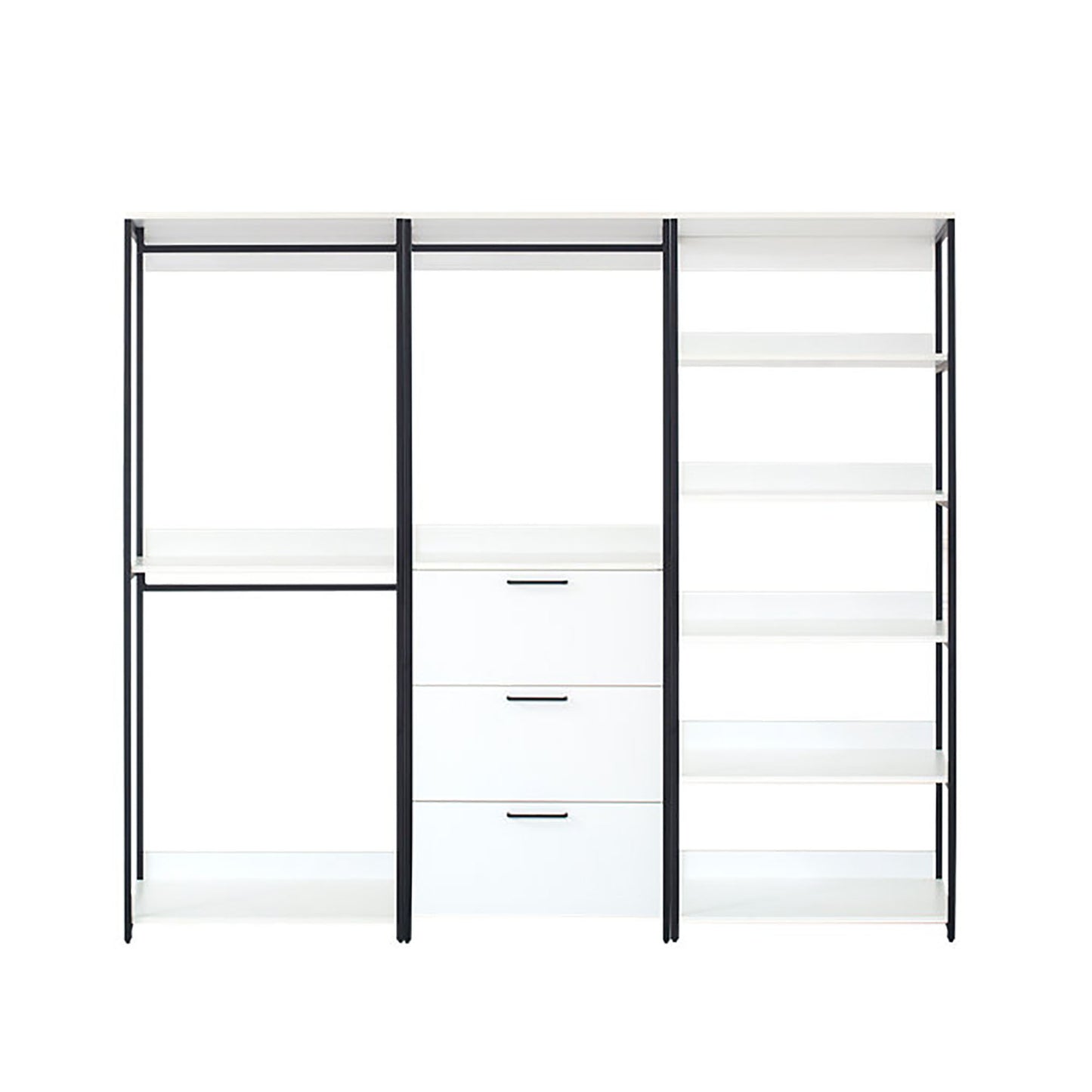 Fiona - Freestanding 3 Tower Closet System, 7 Shelf Walk-In - White