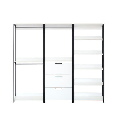 Fiona - Freestanding 3 Tower Closet System, 7 Shelf Walk-In - White