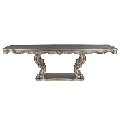 Ariadne - Dining Table With Pedestal - Antique Platinum