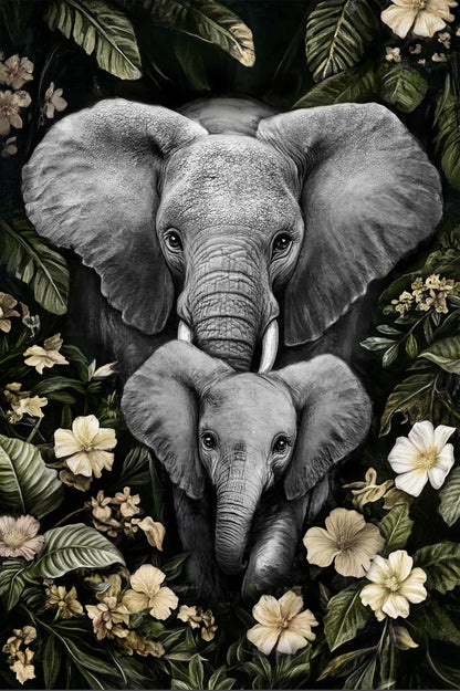 Gentle Giants Haven - 32" x 48" Framed Wall Art