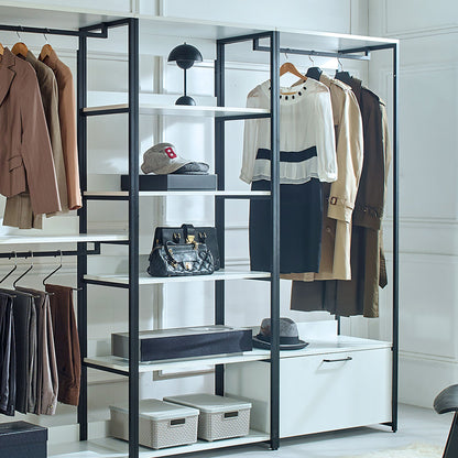 Fiona - Freestanding Walk-In Closet System - White - Wood