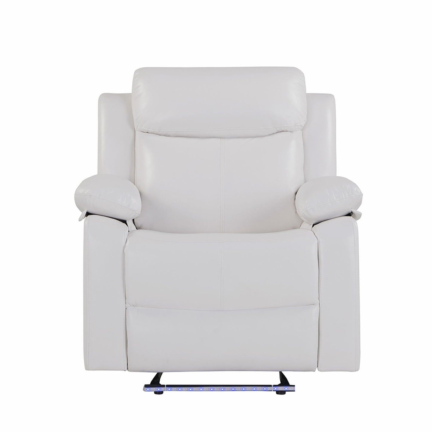 Blanche - Glider Recliner With LED, Pillow Top Arms