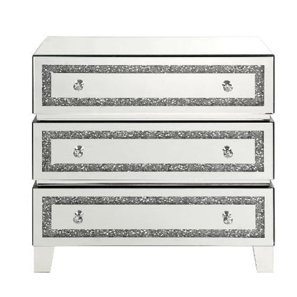 Noralie - 32" Cabinet - Mirrored, Faux Diamonds