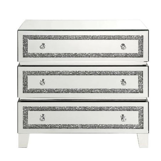 Noralie - 32" Cabinet - Mirrored, Faux Diamonds