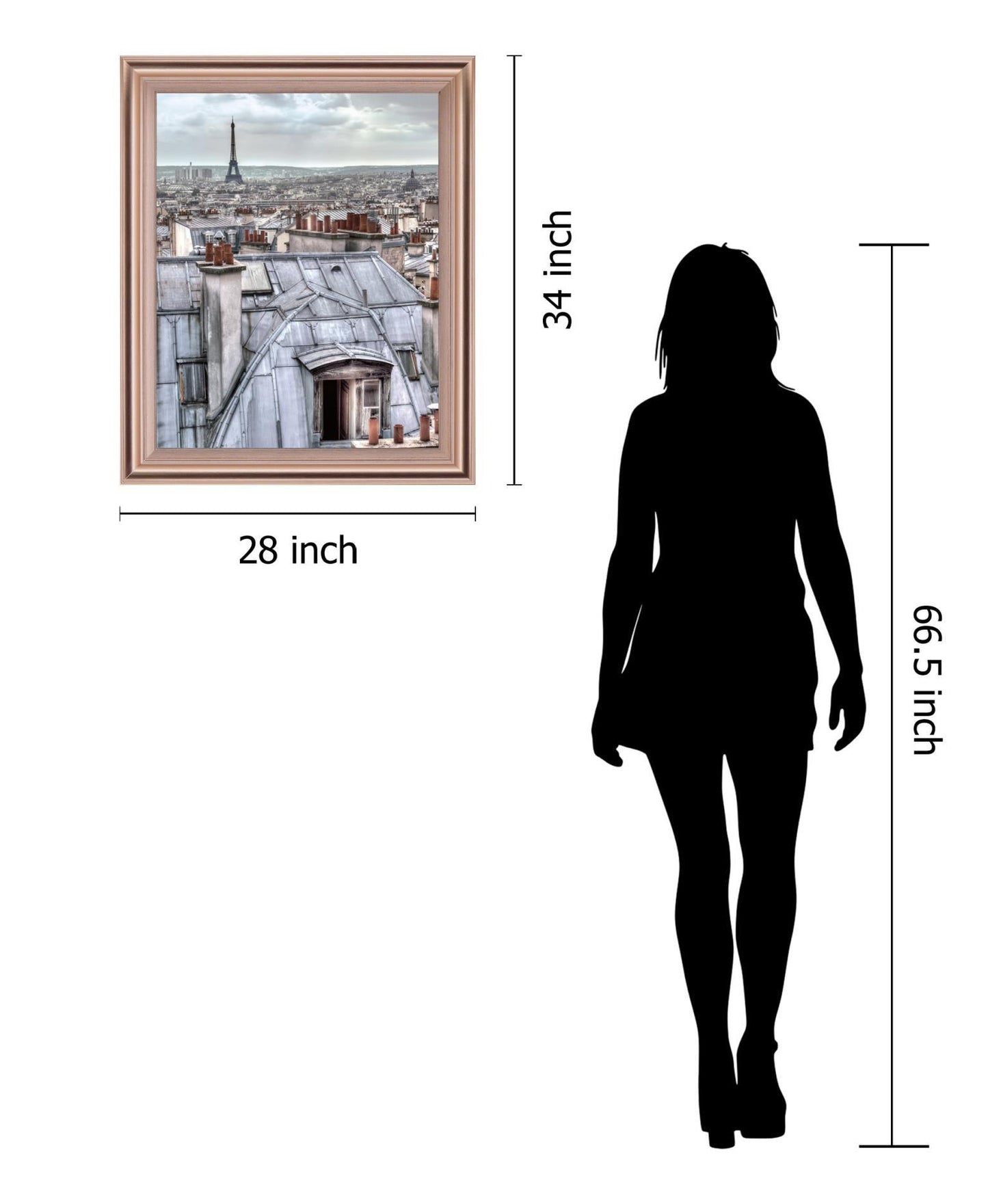 Dreamy Skyline - 28" x 34" Framed Wall Art