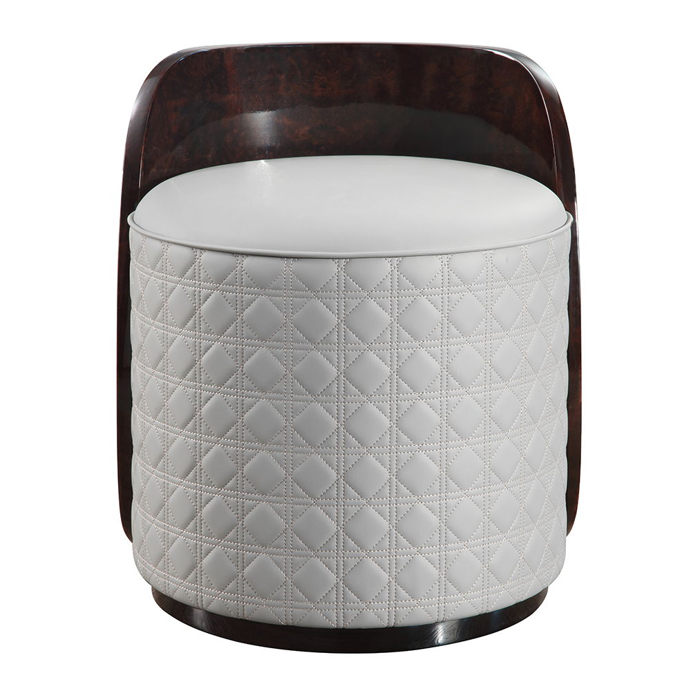 Jamonica - Vanity Stool - Gray & Dark Brown