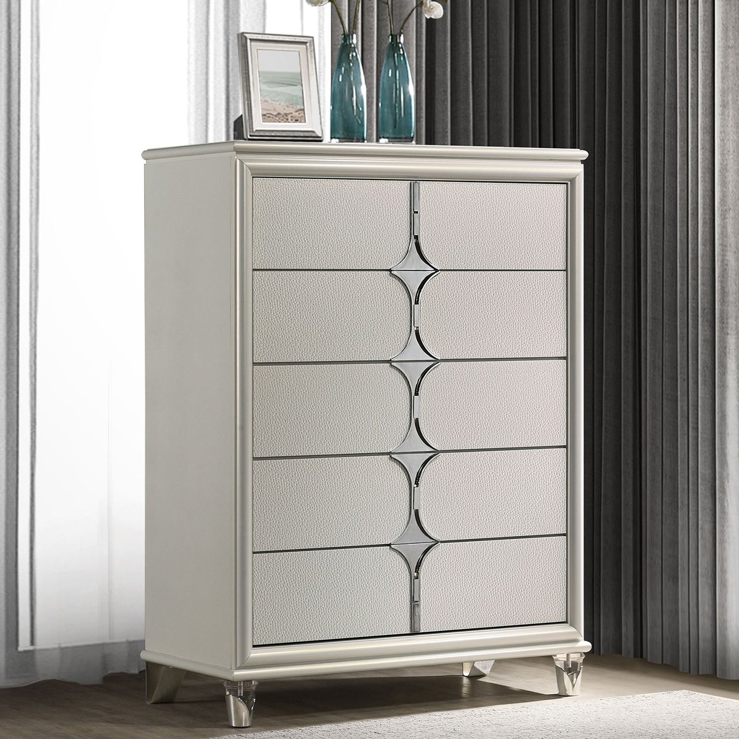 Gwendolyn - 5 Drawer Bedroom Chest Of Drawers - White