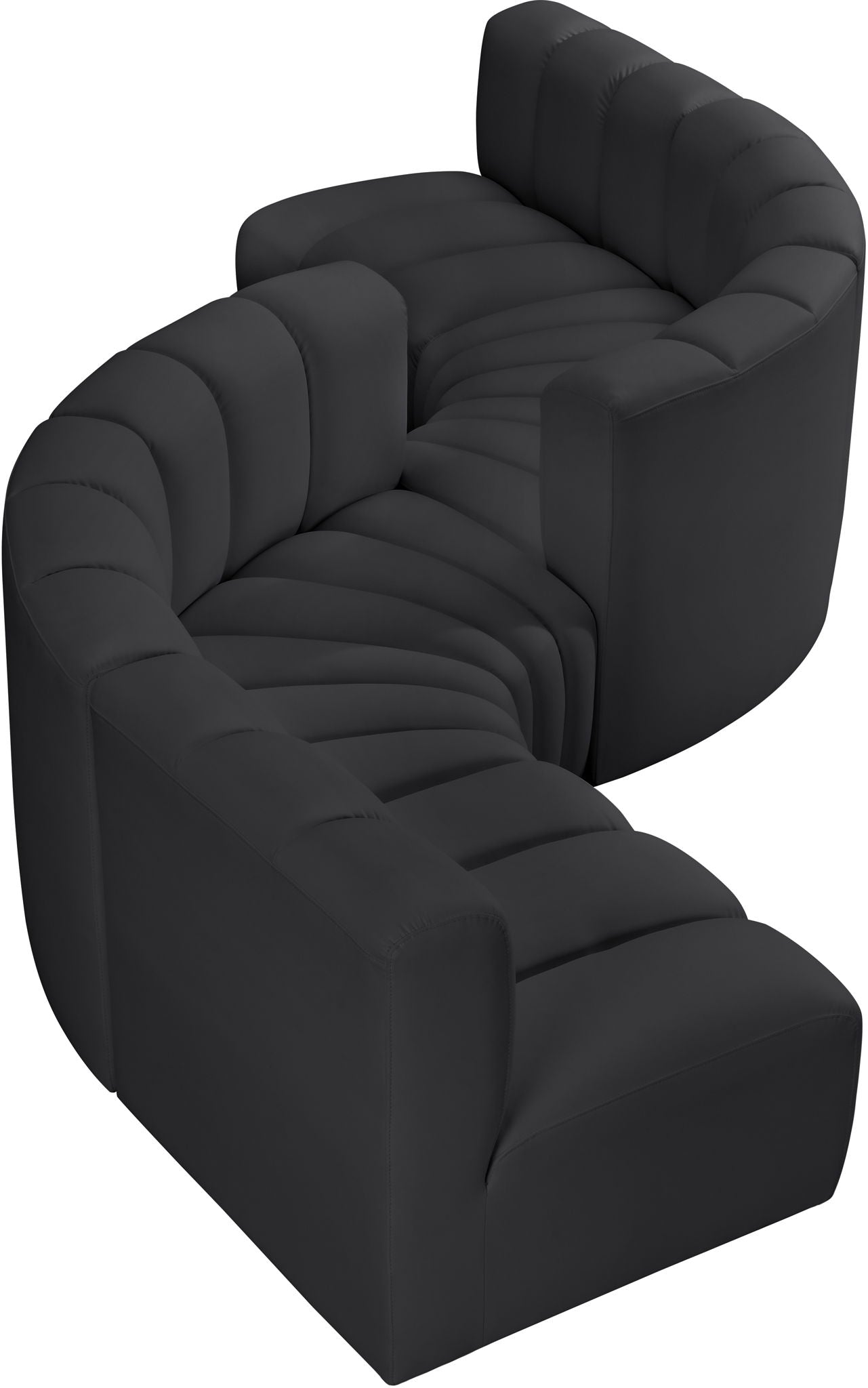 Arc - Faux Leather 6 Piece Modular Sofa