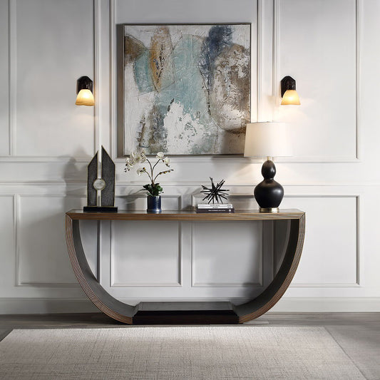Maceo - Console Table - Black & Gold
