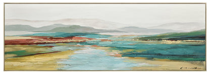 Sunlit Aqua Pass - 20" x 60" Framed Wall Art