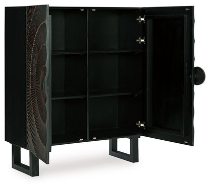 Fosterman - Accent Cabinet - Distressed Black