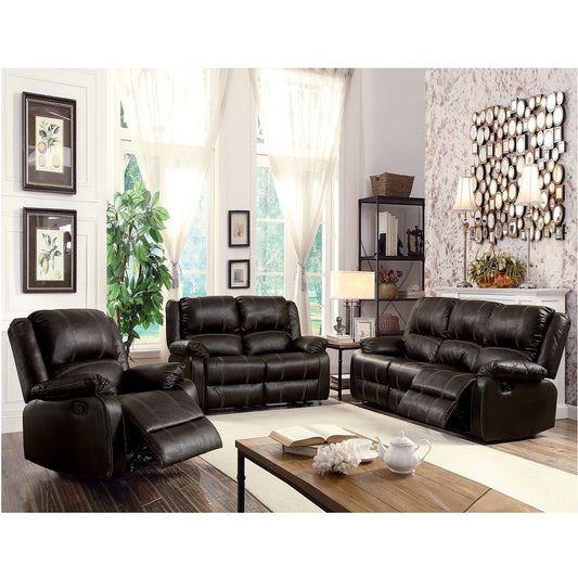 Zuriel - Synthetic 3 Piece Living Room Recliner Set