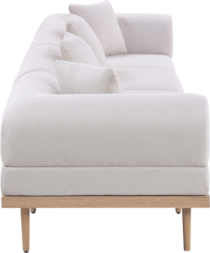 Laguna - 4 Piece Resilient Water Resistant Fabric 142" Upholstered Outdoor Patio Modular Sofa