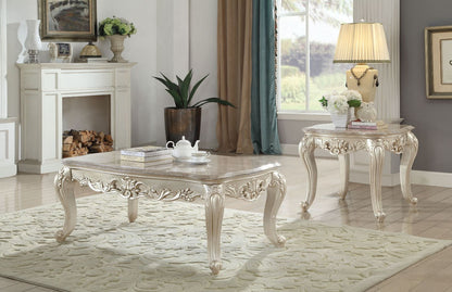 Gorsedd - Coffee Table With Marble Top - Marble Top & Golden Ivory