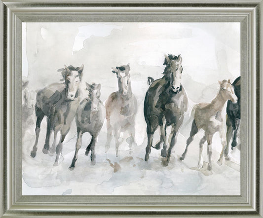 Galloping Mist - 28" x 34" Framed Wall Art