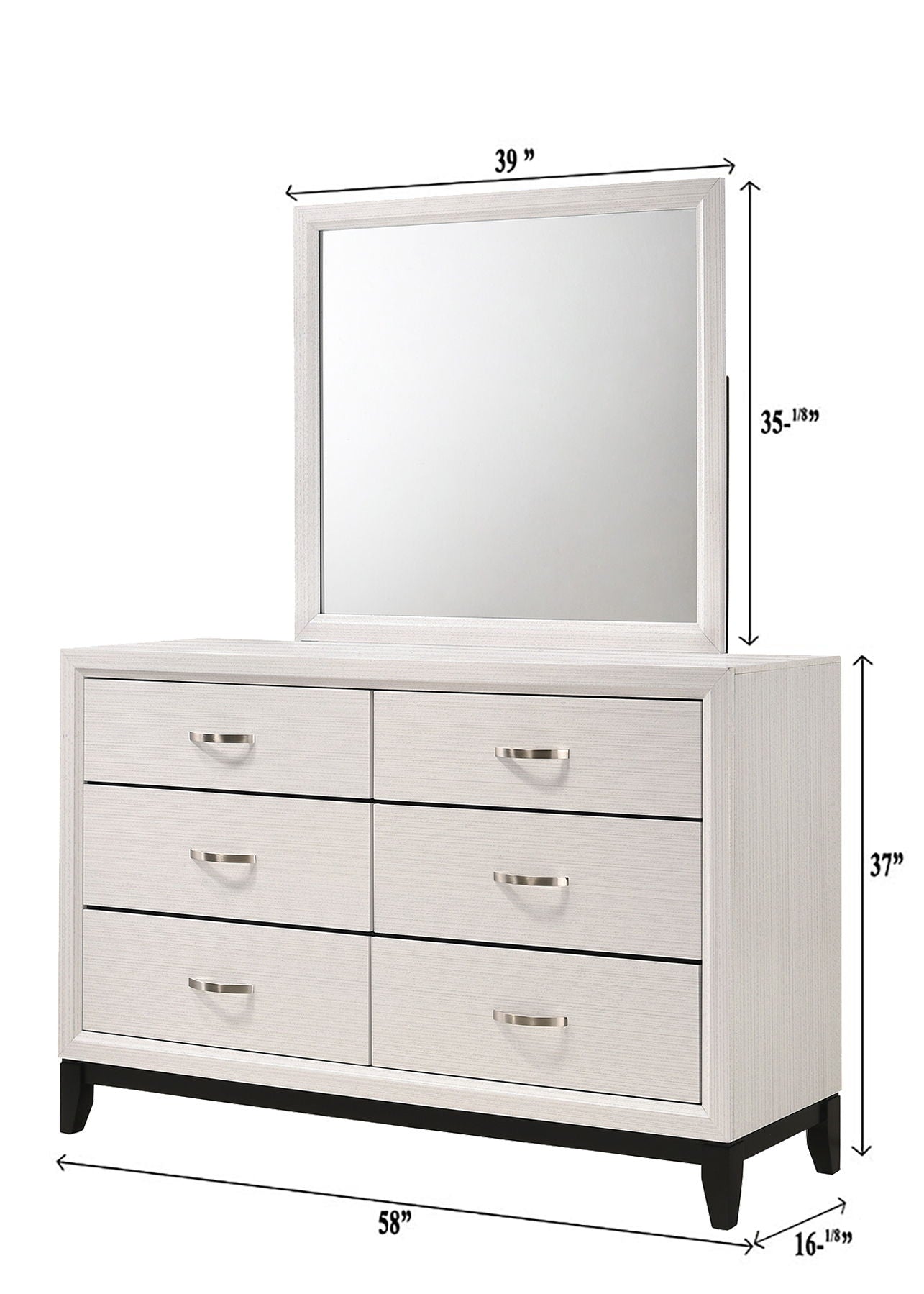 Akerson - King 4 Piece Bedroom Set - White