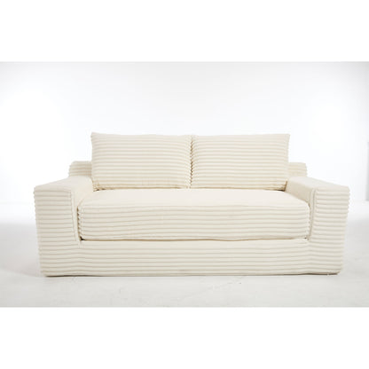 Convertible Loveseat Sofa Bed With Memory Foam & Steel Frame