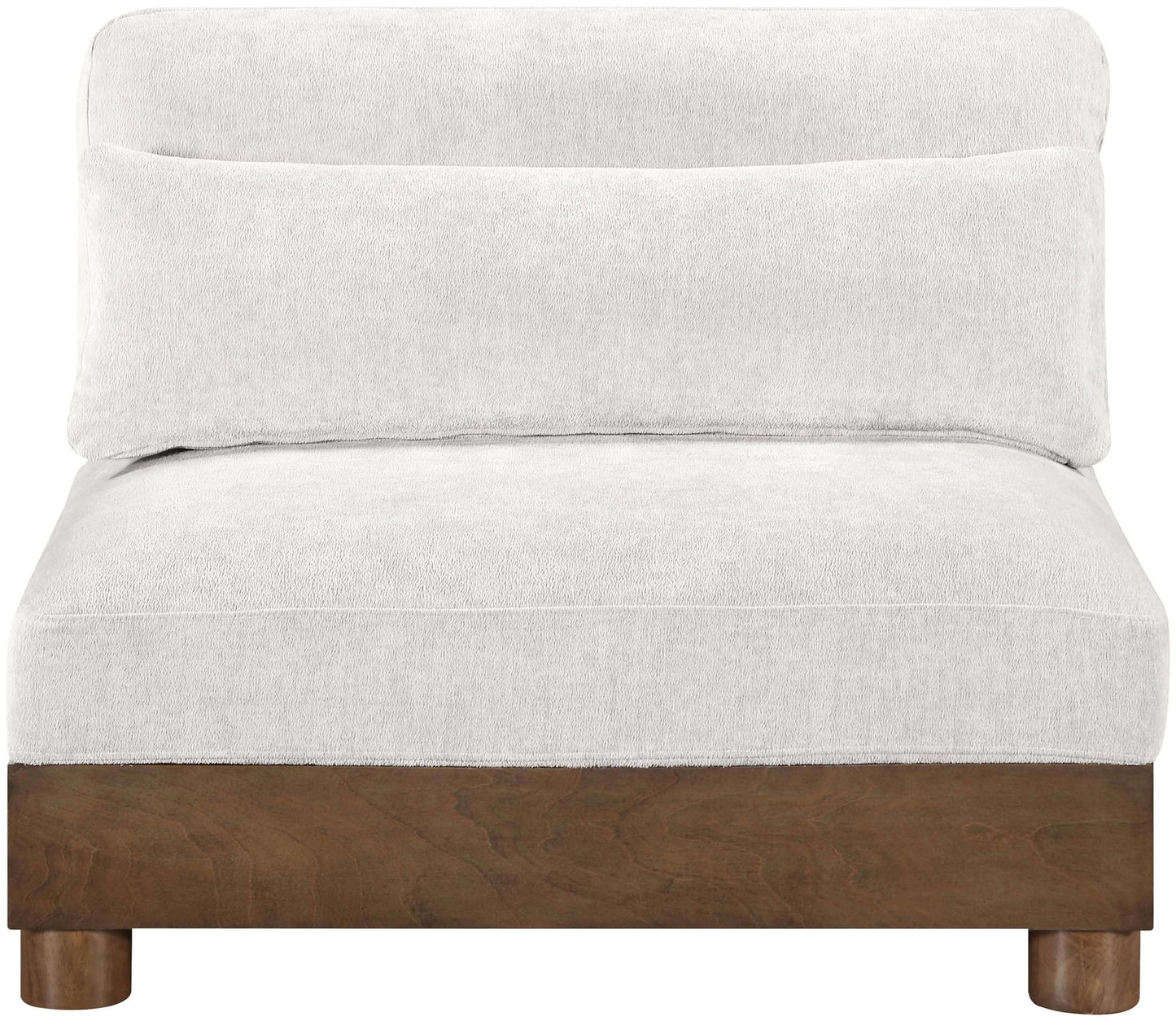 Turin - Chenille Fabric Upholstered Modular Armless Chair