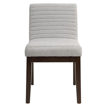 Edwyn - Side Chair (Set of 2) - Gray Fabric & Brown