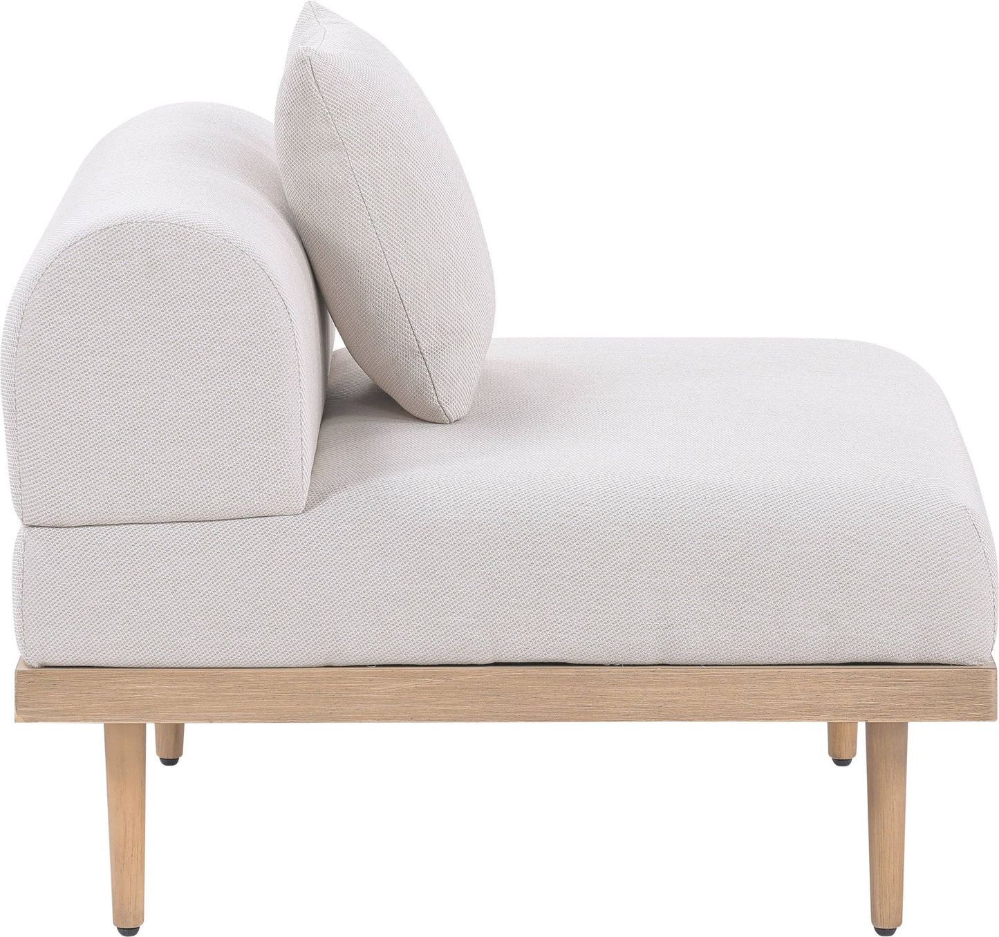 Laguna - Resilient Water Resistant Fabric Upholstered Outdoor Patio Modular Armless Chair