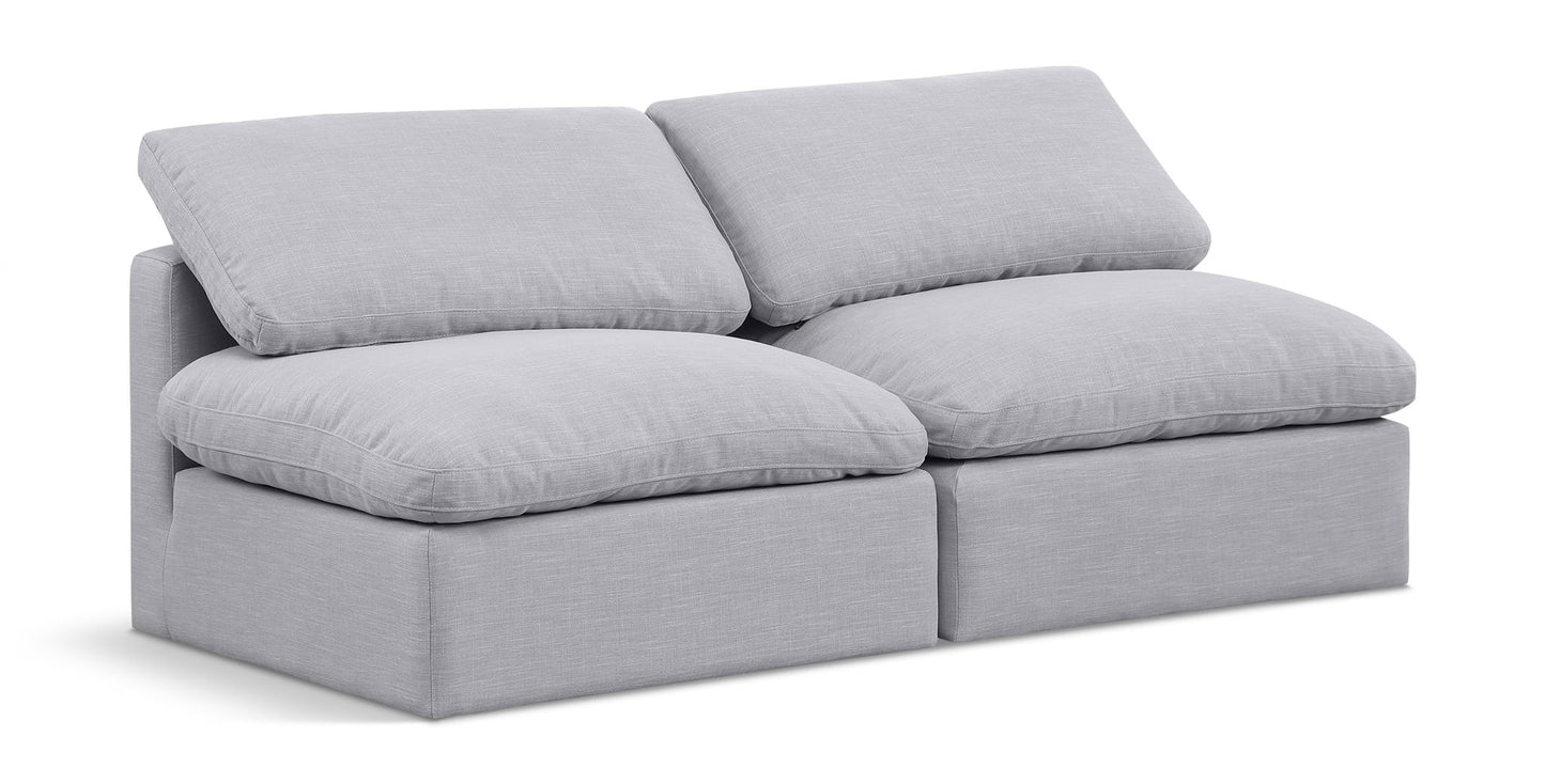 Indulge - Linen 2 Seat Modular Armless Sofa