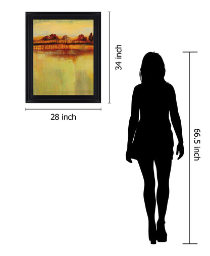 Amber Sunset Glow - 28" x 34" Framed Wall Art