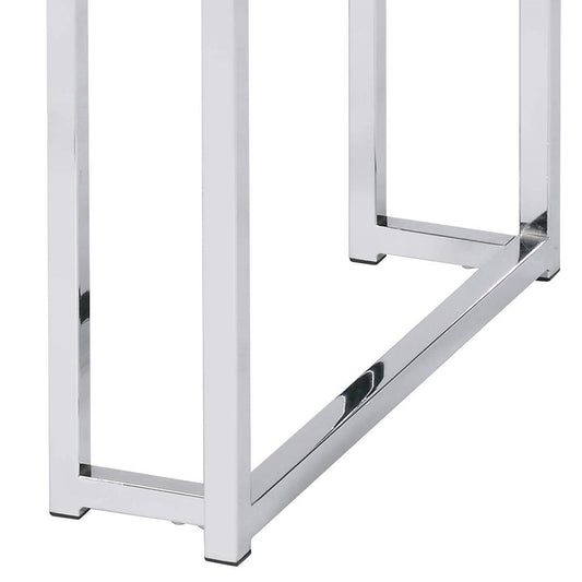 Chafik - End Table - Natural Oak & Chrome