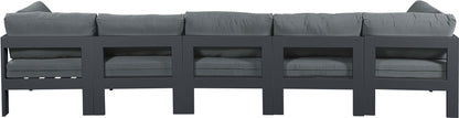 Nizuc - Outdoor Patio 5 Seat Modular Sofa With Gray Frame