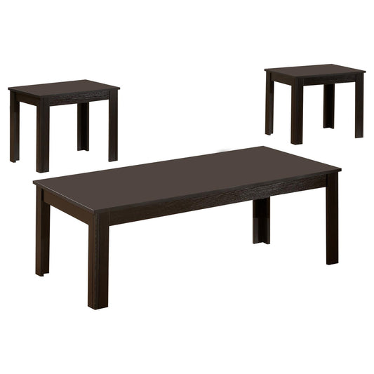 3 Piece Rectangle Occasional Set, Living Room Furniture - Black