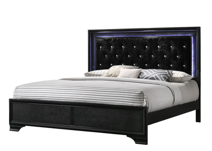 Micah - King 5 Piece Bedroom Set - Black