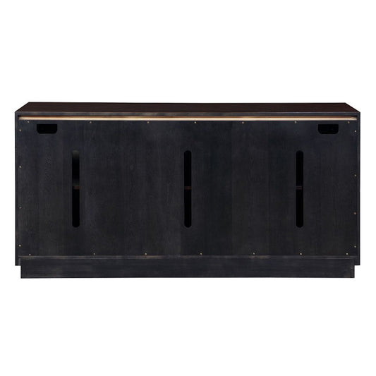 Geranio - Console Cabinet - Metallic Silver & Walnut