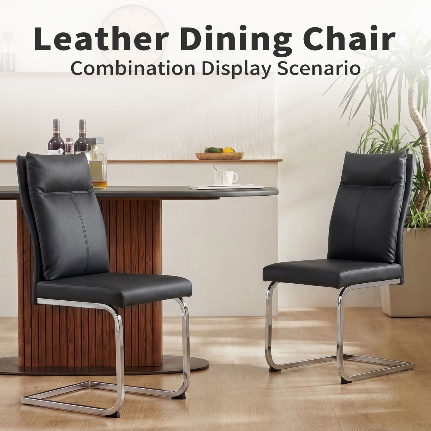 Modern Dining Chair SetWith Soft Cushion Backrest (2 Pieces)